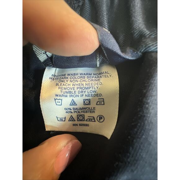 Lands' End Navy Khakis women’s 18W Fit 3 pants 38 * 30 Elastic Waist Back Pocket - Picture 7 of 9